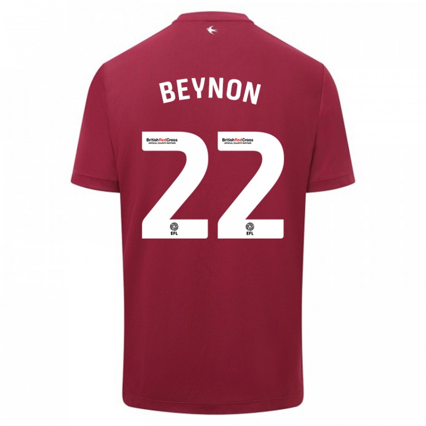 Kinder Emma Beynon #22 Rot Auswärtstrikot Trikot 2023/24 T-Shirt Österreich