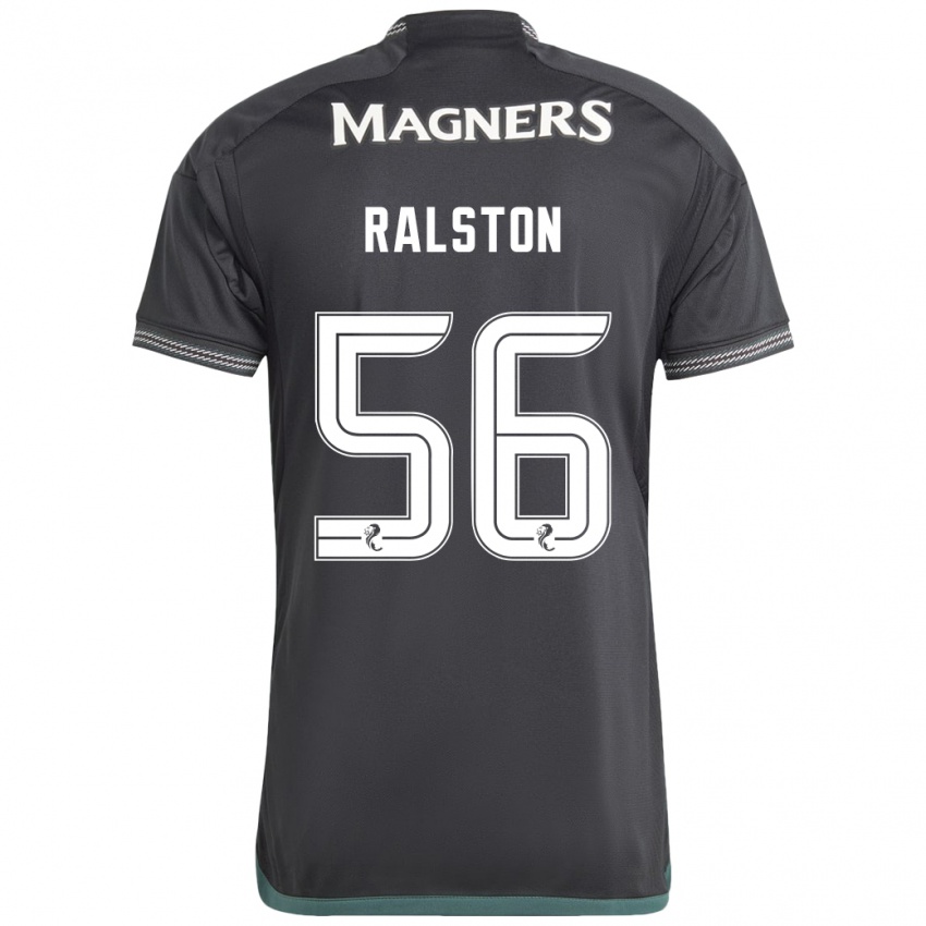 Kinder Anthony Ralston #56 Schwarz Auswärtstrikot Trikot 2023/24 T-Shirt Österreich