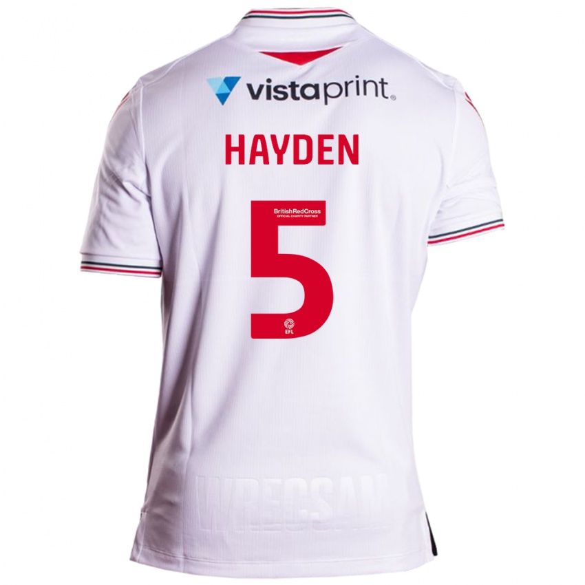 Kinder Aaron Hayden #5 Weiß Auswärtstrikot Trikot 2023/24 T-Shirt Österreich