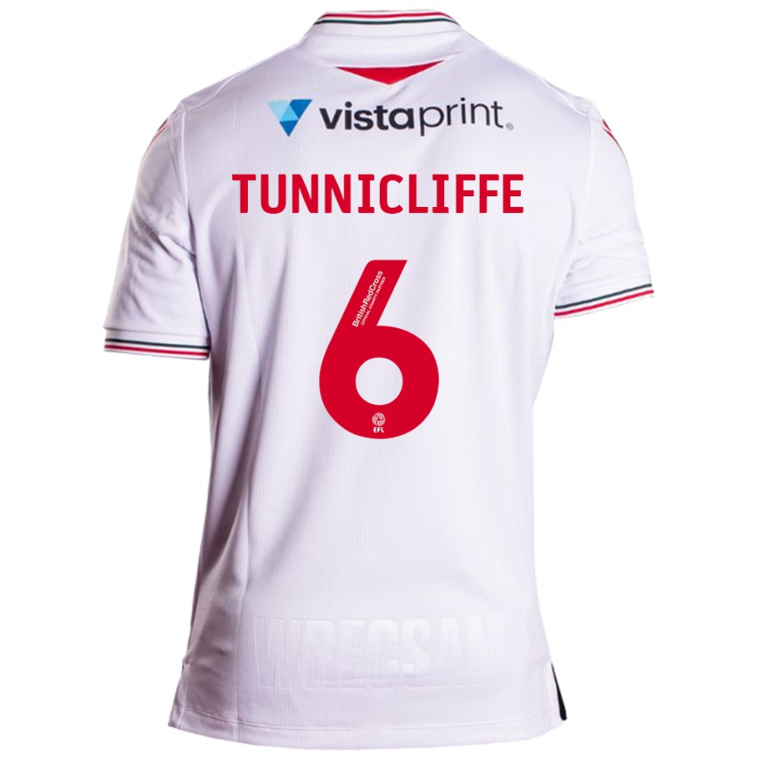 Kinder Jordan Tunnicliffe #6 Weiß Auswärtstrikot Trikot 2023/24 T-Shirt Österreich