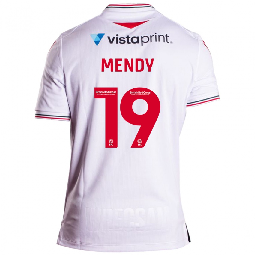 Kinder Jacob Mendy #19 Weiß Auswärtstrikot Trikot 2023/24 T-Shirt Österreich