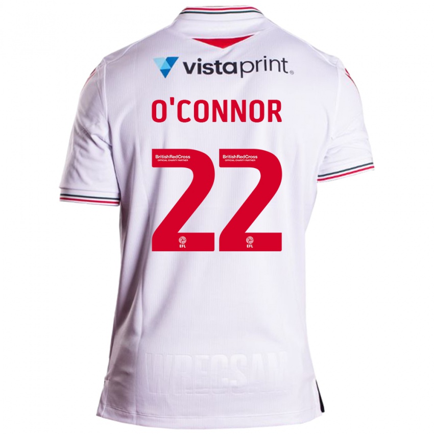 Kinder Thomas O'connor #22 Weiß Auswärtstrikot Trikot 2023/24 T-Shirt Österreich