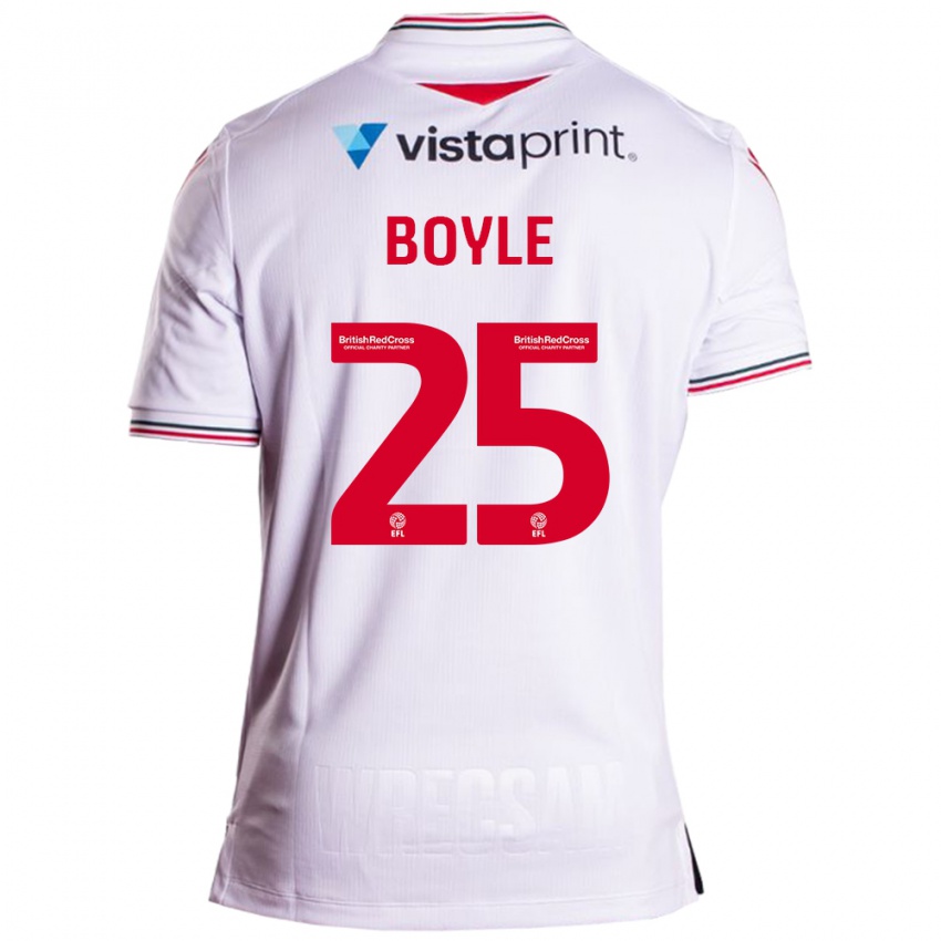 Kinder Will Boyle #25 Weiß Auswärtstrikot Trikot 2023/24 T-Shirt Österreich