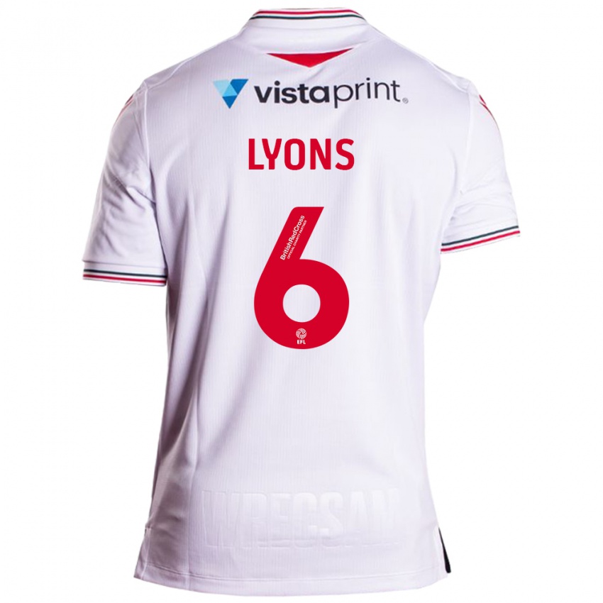 Kinder Lauryn Lyons #6 Weiß Auswärtstrikot Trikot 2023/24 T-Shirt Österreich