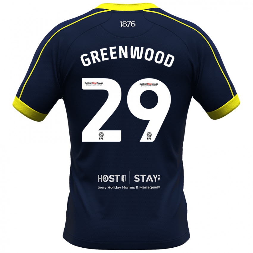 Kinder Sam Greenwood #29 Marine Auswärtstrikot Trikot 2023/24 T-Shirt Österreich