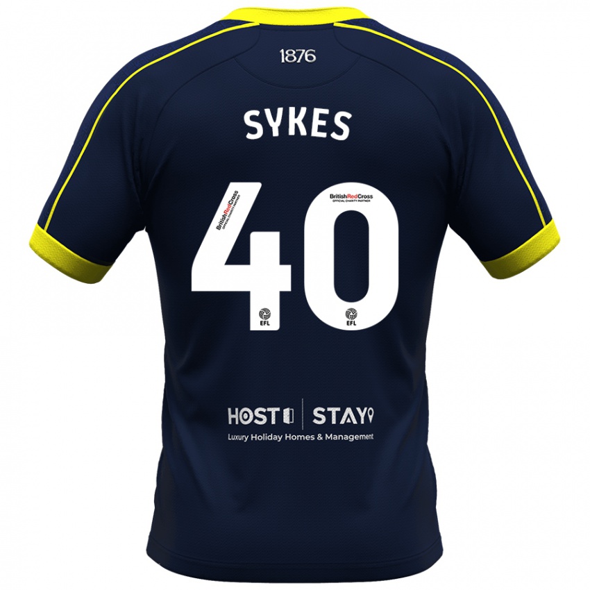 Kinder Cain Sykes #40 Marine Auswärtstrikot Trikot 2023/24 T-Shirt Österreich