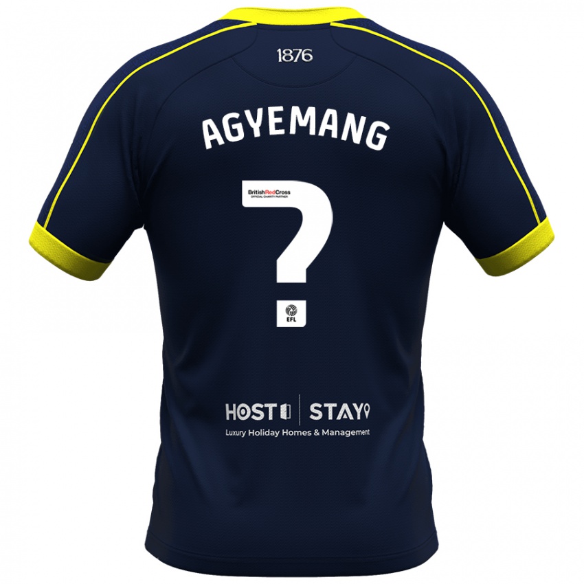 Kinder Terrell Agyemang #0 Marine Auswärtstrikot Trikot 2023/24 T-Shirt Österreich