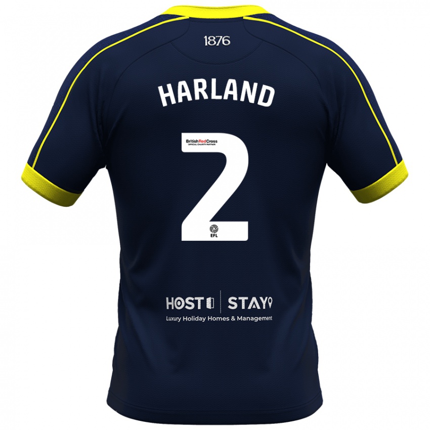 Kinder Jane Harland #2 Marine Auswärtstrikot Trikot 2023/24 T-Shirt Österreich