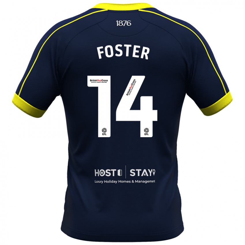 Kinder Emma Foster #14 Marine Auswärtstrikot Trikot 2023/24 T-Shirt Österreich