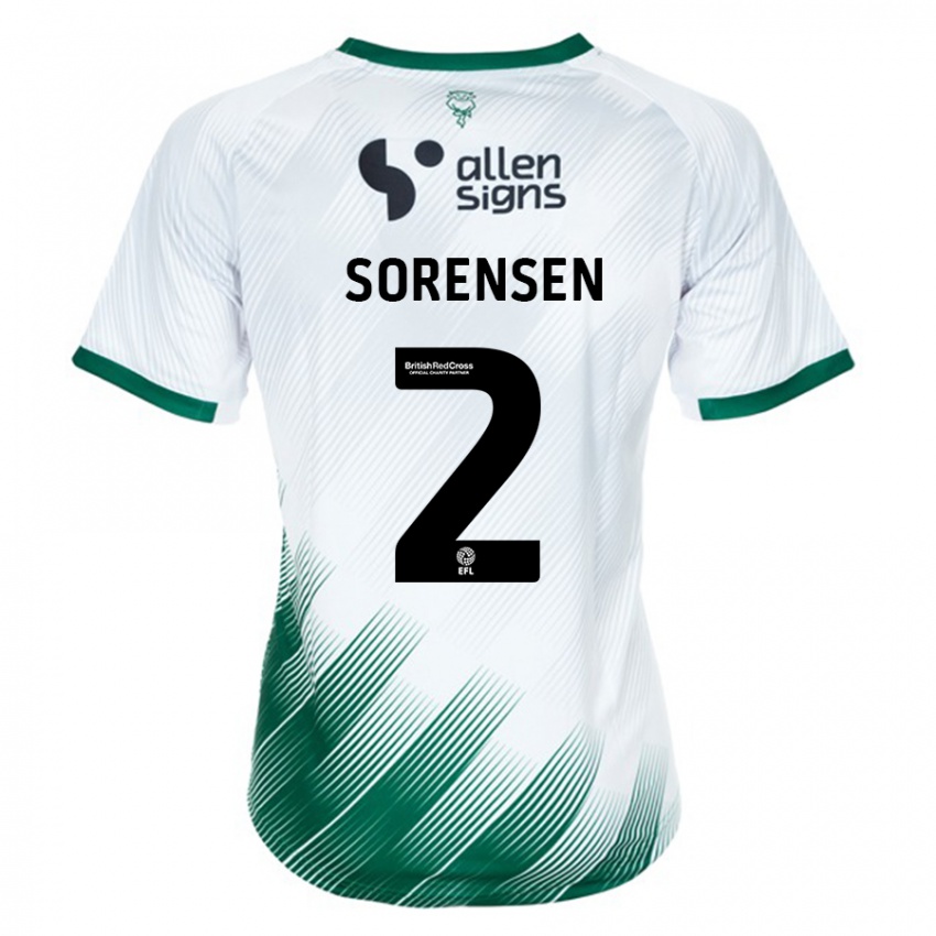 Kinder Lasse Sörensen #2 Weiß Auswärtstrikot Trikot 2023/24 T-Shirt Österreich