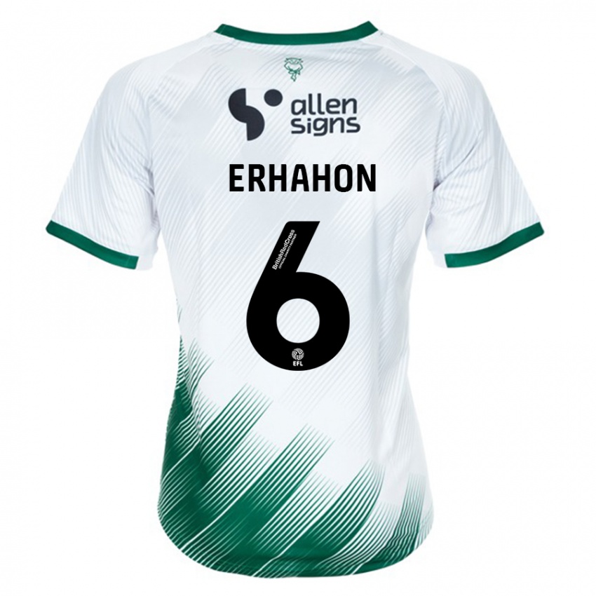 Kinder Ethan Erhahon #6 Weiß Auswärtstrikot Trikot 2023/24 T-Shirt Österreich