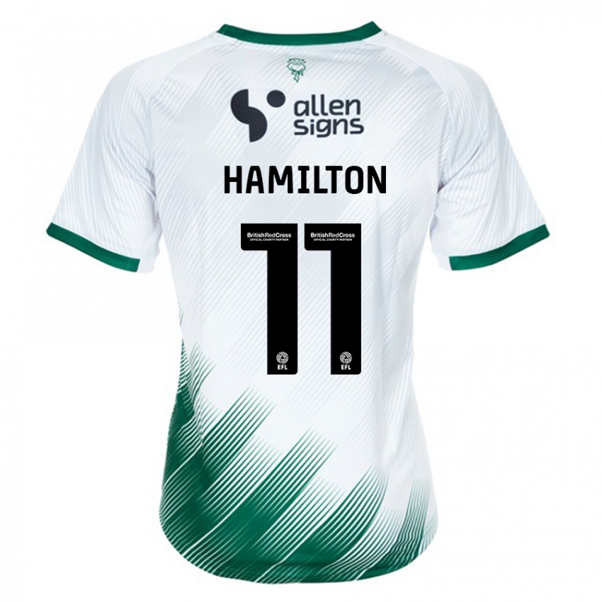 Kinder Ethan Hamilton #11 Weiß Auswärtstrikot Trikot 2023/24 T-Shirt Österreich