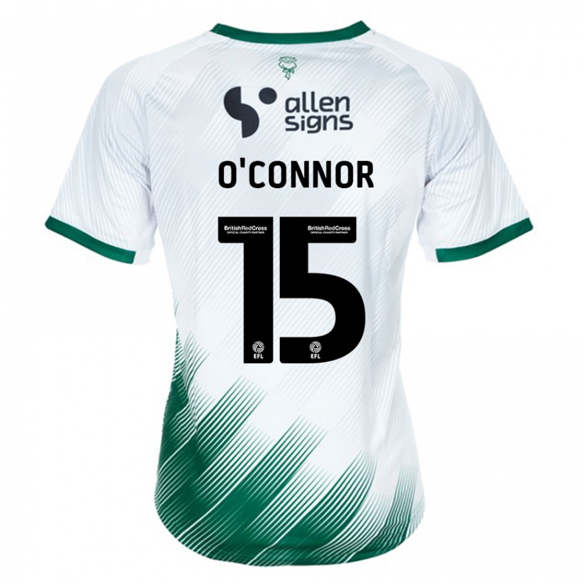 Kinder Paudie O'connor #15 Weiß Auswärtstrikot Trikot 2023/24 T-Shirt Österreich