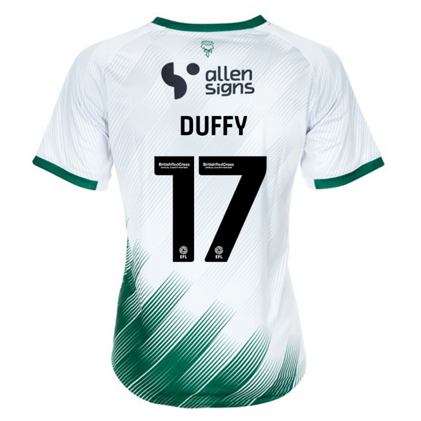 Kinder Dylan Duffy #17 Weiß Auswärtstrikot Trikot 2023/24 T-Shirt Österreich