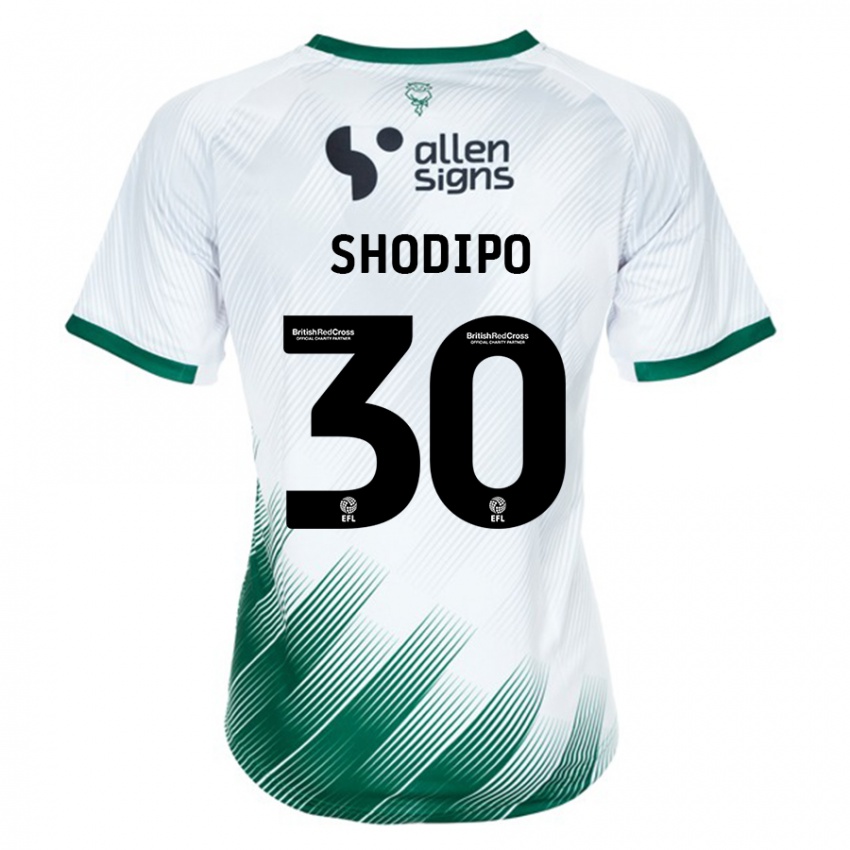 Kinder Olamide Shodipo #30 Weiß Auswärtstrikot Trikot 2023/24 T-Shirt Österreich