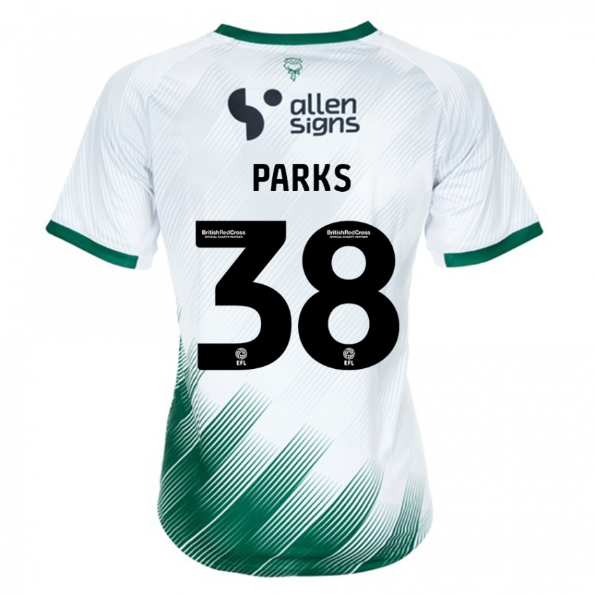 Kinder Charlie Parks #38 Weiß Auswärtstrikot Trikot 2023/24 T-Shirt Österreich