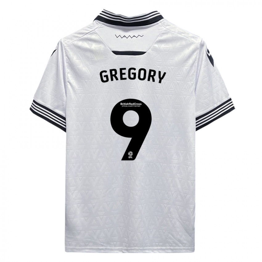 Kinder Lee Gregory #9 Weiß Auswärtstrikot Trikot 2023/24 T-Shirt Österreich