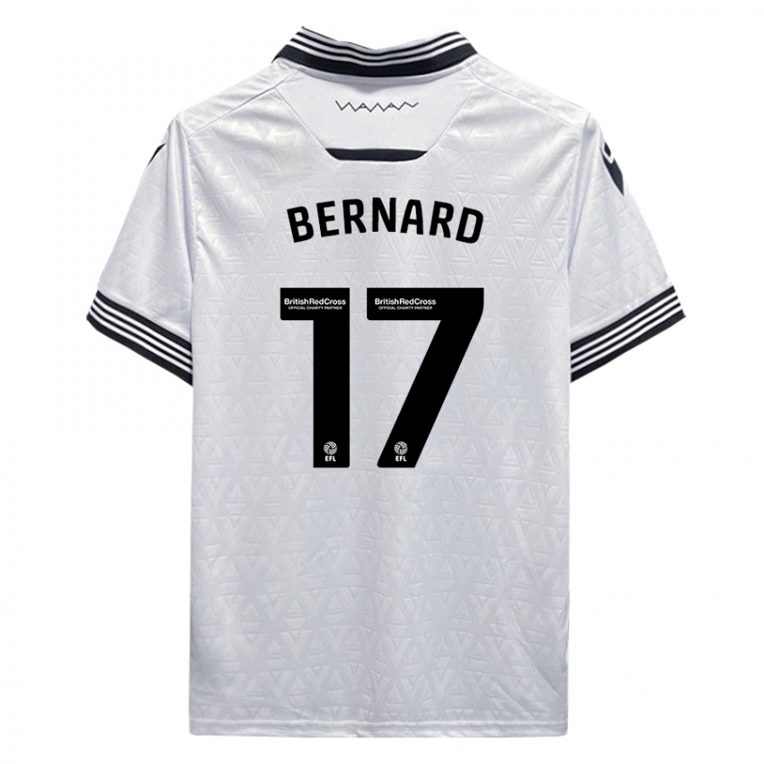 Kinder Di'shon Bernard #17 Weiß Auswärtstrikot Trikot 2023/24 T-Shirt Österreich