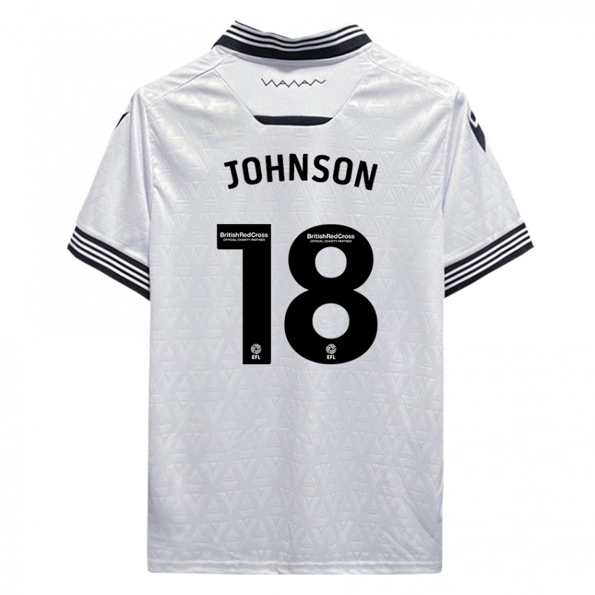 Kinder Marvin Johnson #18 Weiß Auswärtstrikot Trikot 2023/24 T-Shirt Österreich