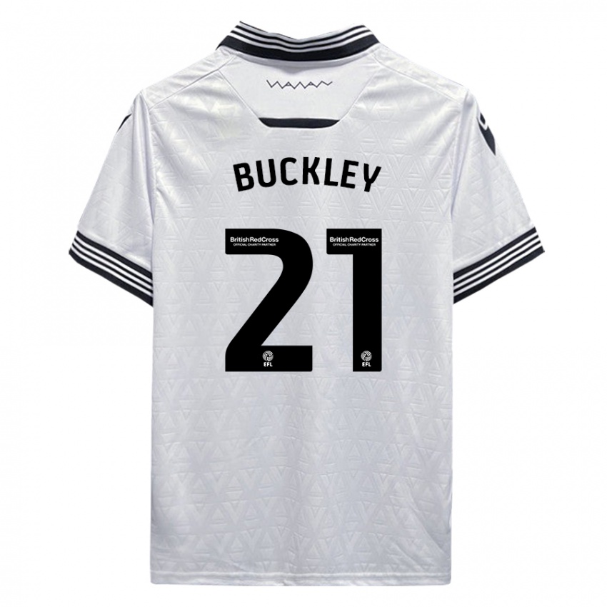 Kinder John Buckley #21 Weiß Auswärtstrikot Trikot 2023/24 T-Shirt Österreich