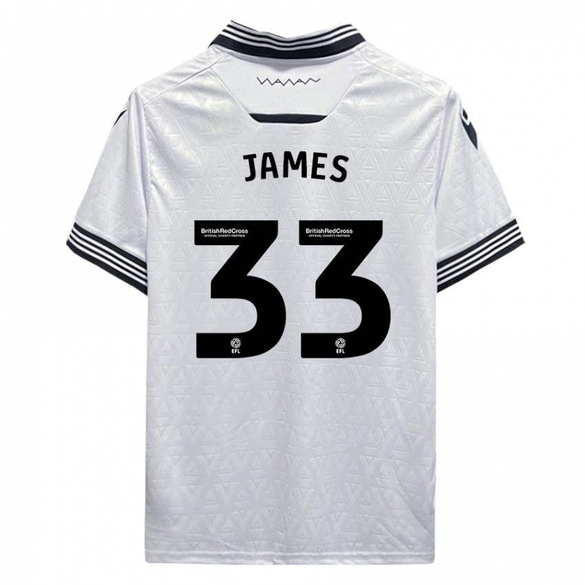 Kinder Reece James #33 Weiß Auswärtstrikot Trikot 2023/24 T-Shirt Österreich