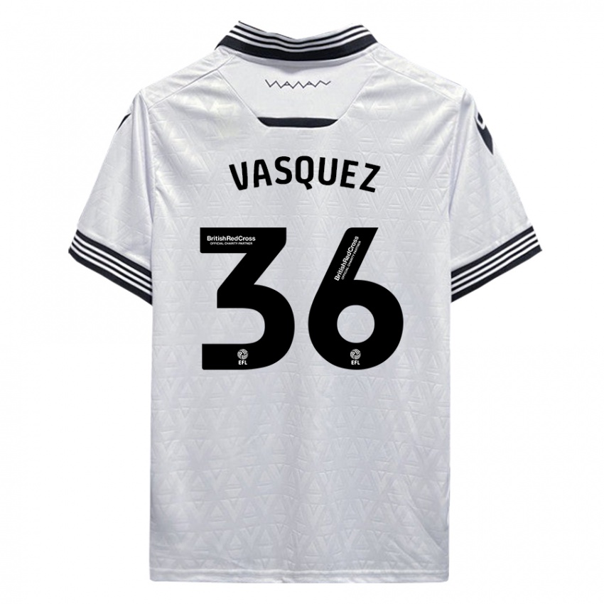 Kinder Devis Vásquez #36 Weiß Auswärtstrikot Trikot 2023/24 T-Shirt Österreich