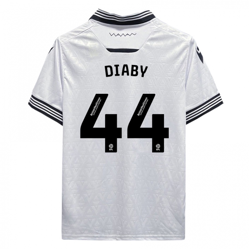 Kinder Momo Diaby #44 Weiß Auswärtstrikot Trikot 2023/24 T-Shirt Österreich