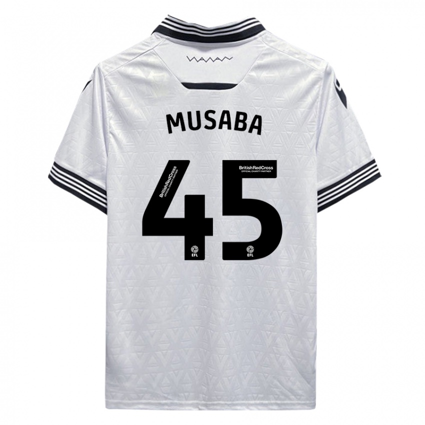 Kinder Anthony Musaba #45 Weiß Auswärtstrikot Trikot 2023/24 T-Shirt Österreich