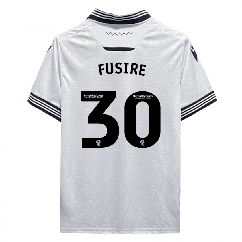 Kinder Sean Fusire #30 Weiß Auswärtstrikot Trikot 2023/24 T-Shirt Österreich