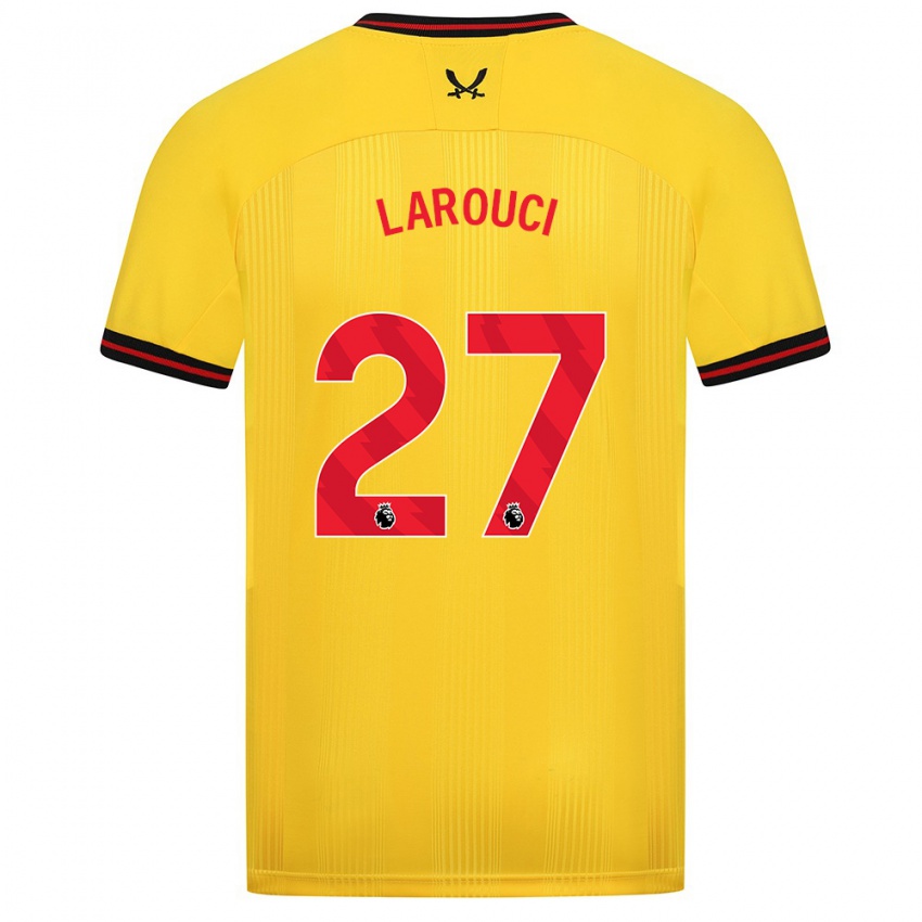 Kinder Yasser Larouci #27 Gelb Auswärtstrikot Trikot 2023/24 T-Shirt Österreich