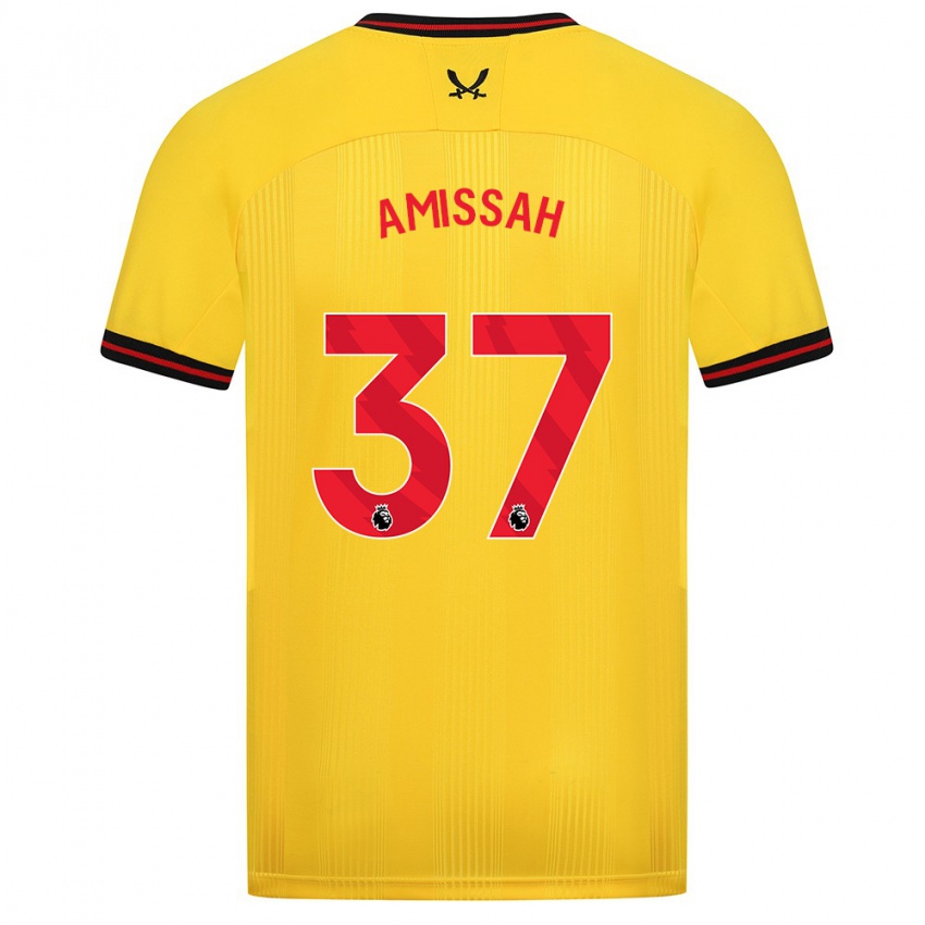 Kinder Jordan Amissah #37 Gelb Auswärtstrikot Trikot 2023/24 T-Shirt Österreich