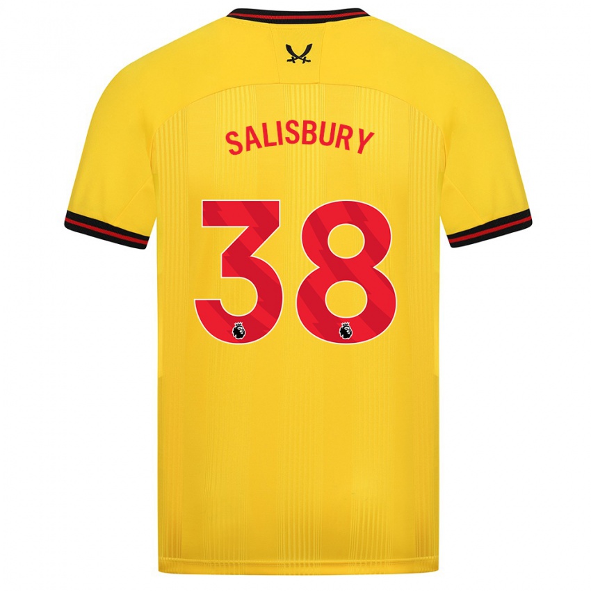 Kinder Chloe Salisbury #38 Gelb Auswärtstrikot Trikot 2023/24 T-Shirt Österreich