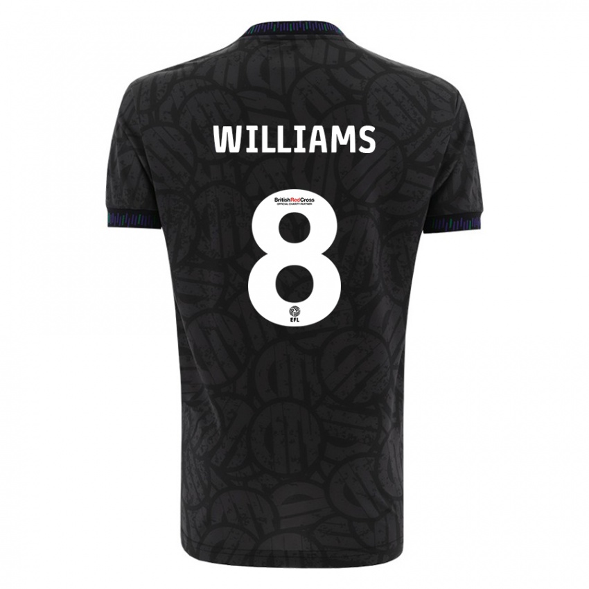 Kinder Joe Williams #8 Schwarz Auswärtstrikot Trikot 2023/24 T-Shirt Österreich