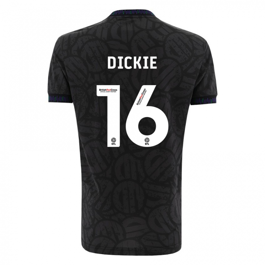 Kinder Rob Dickie #16 Schwarz Auswärtstrikot Trikot 2023/24 T-Shirt Österreich