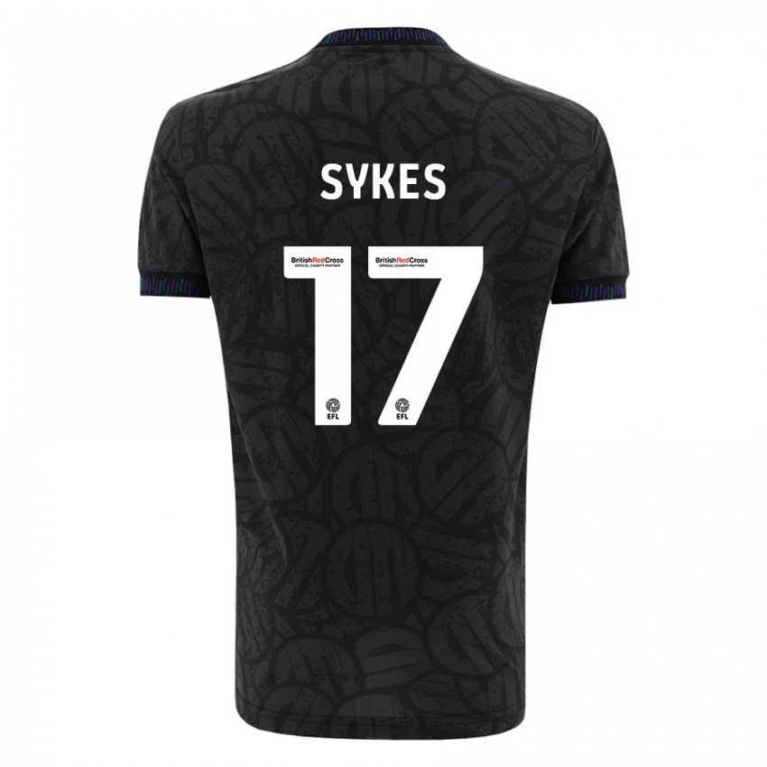 Kinder Mark Sykes #17 Schwarz Auswärtstrikot Trikot 2023/24 T-Shirt Österreich