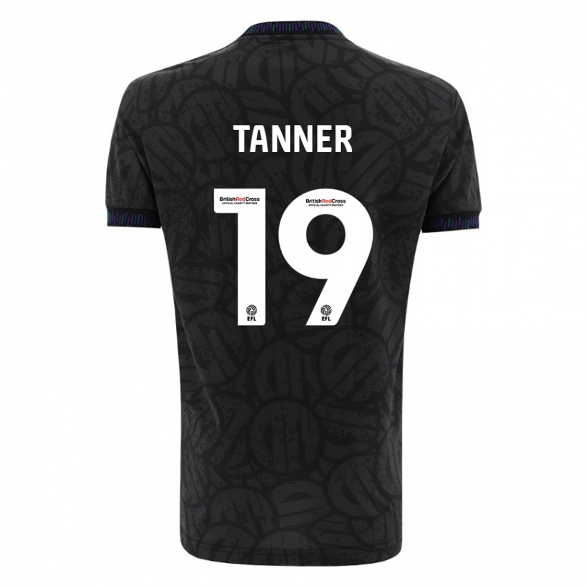 Kinder George Tanner #19 Schwarz Auswärtstrikot Trikot 2023/24 T-Shirt Österreich