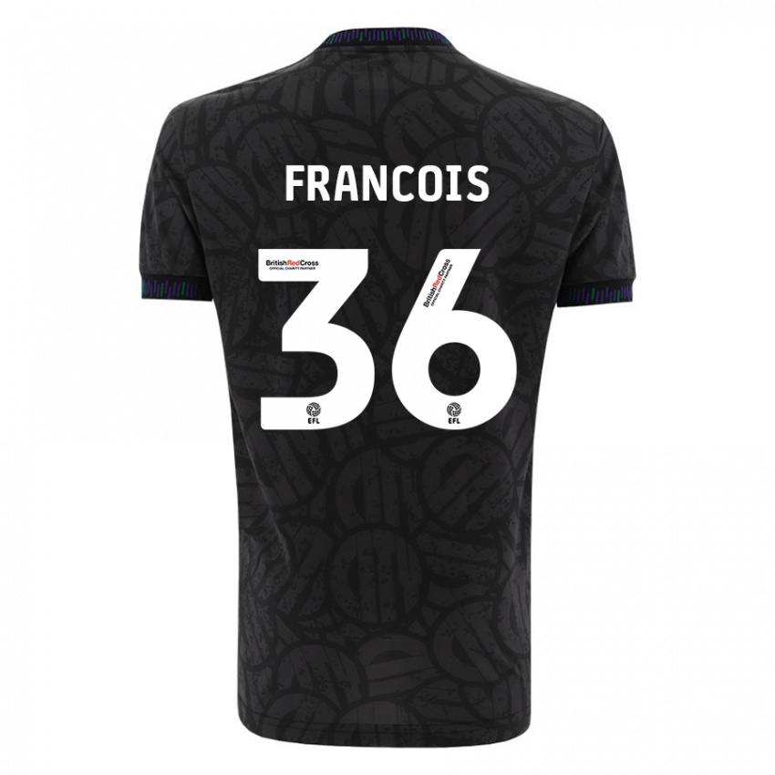 Kinder Marlee Francois #36 Schwarz Auswärtstrikot Trikot 2023/24 T-Shirt Österreich