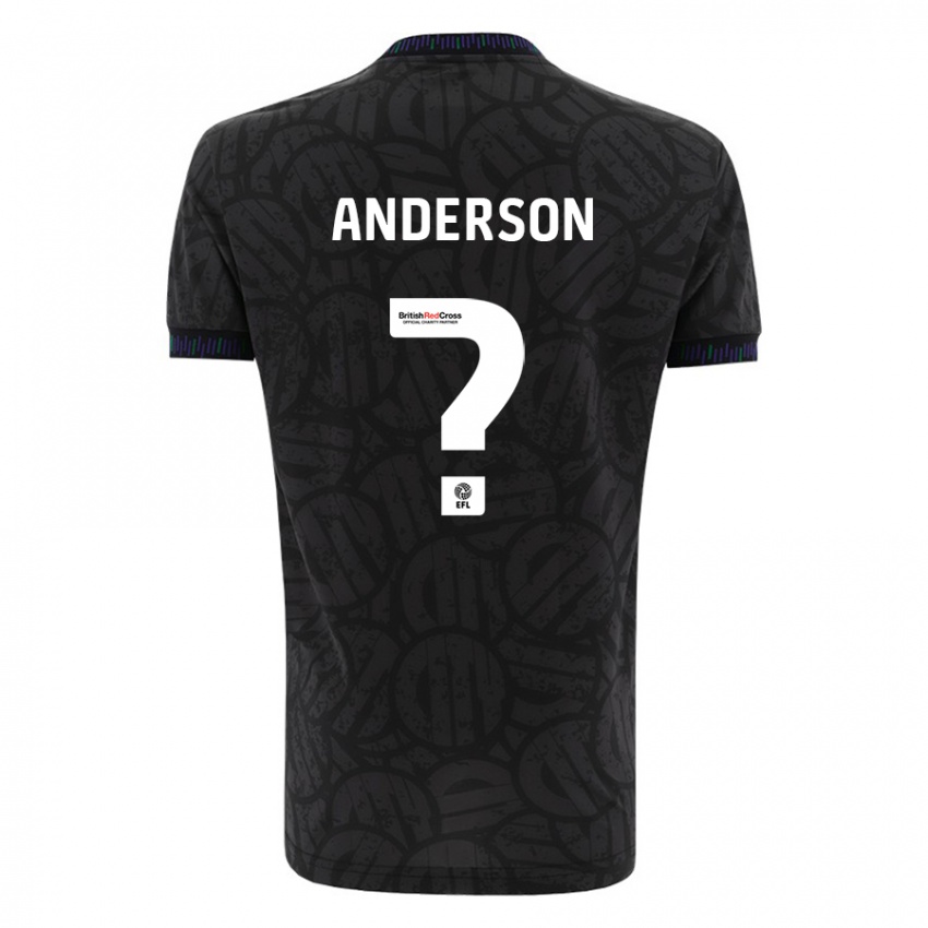 Kinder Taine Anderson #0 Schwarz Auswärtstrikot Trikot 2023/24 T-Shirt Österreich