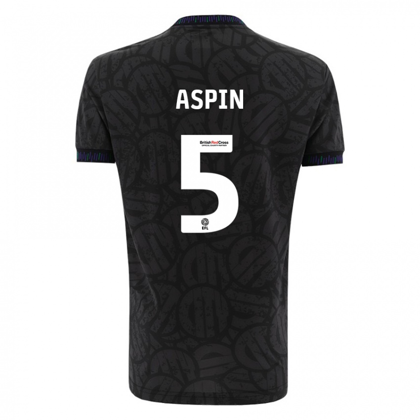 Kinder Brooke Aspin #5 Schwarz Auswärtstrikot Trikot 2023/24 T-Shirt Österreich