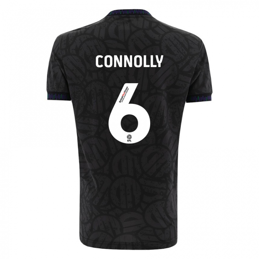 Kinder Megan Connolly #6 Schwarz Auswärtstrikot Trikot 2023/24 T-Shirt Österreich