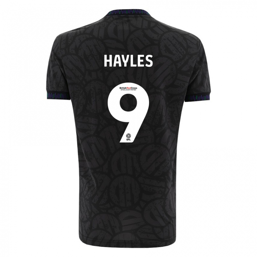 Kinder Shania Hayles #9 Schwarz Auswärtstrikot Trikot 2023/24 T-Shirt Österreich