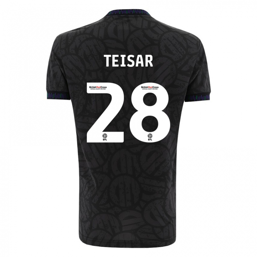 Kinder Tianna Teisar #28 Schwarz Auswärtstrikot Trikot 2023/24 T-Shirt Österreich