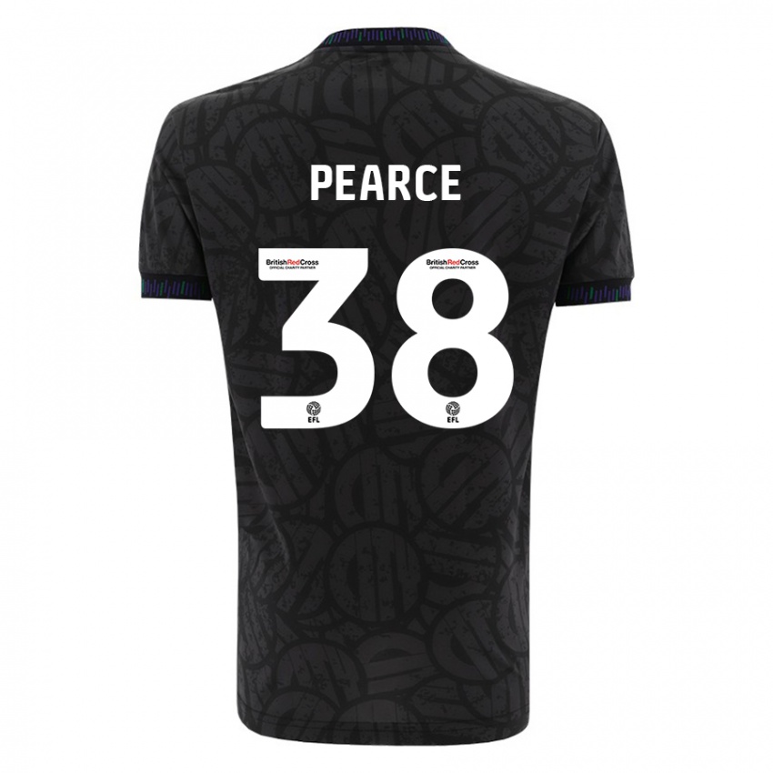 Kinder Manon Pearce #38 Schwarz Auswärtstrikot Trikot 2023/24 T-Shirt Österreich