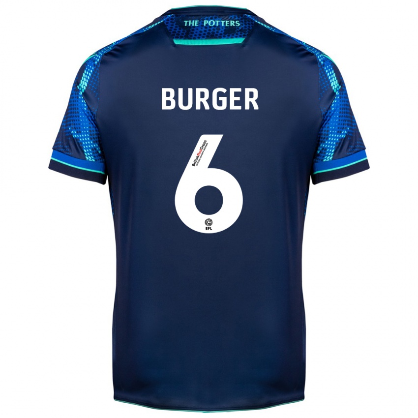 Kinder Wouter Burger #6 Marine Auswärtstrikot Trikot 2023/24 T-Shirt Österreich