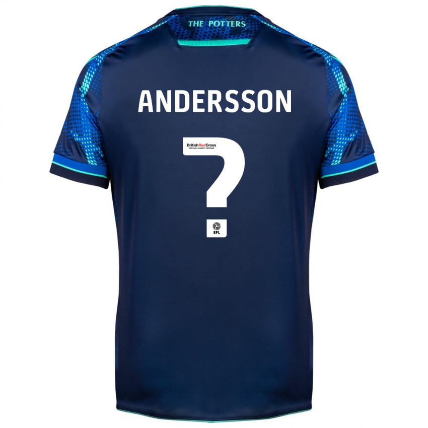 Kinder Edwin Andersson #0 Marine Auswärtstrikot Trikot 2023/24 T-Shirt Österreich