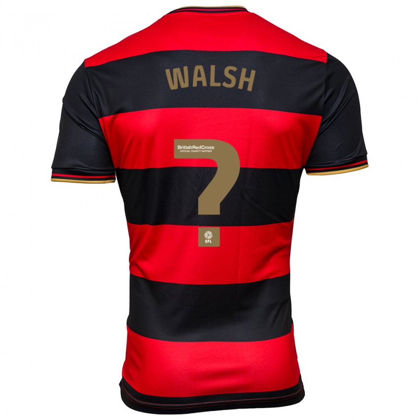 Kinder Joe Walsh #0 Schwarz Rot Auswärtstrikot Trikot 2023/24 T-Shirt Österreich