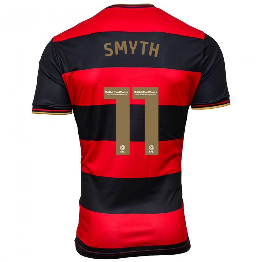 Kinder Paul Smyth #11 Schwarz Rot Auswärtstrikot Trikot 2023/24 T-Shirt Österreich