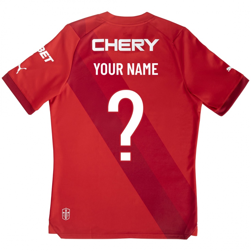 Kinder Ihren Namen #0 Rot Auswärtstrikot Trikot 2023/24 T-Shirt Österreich