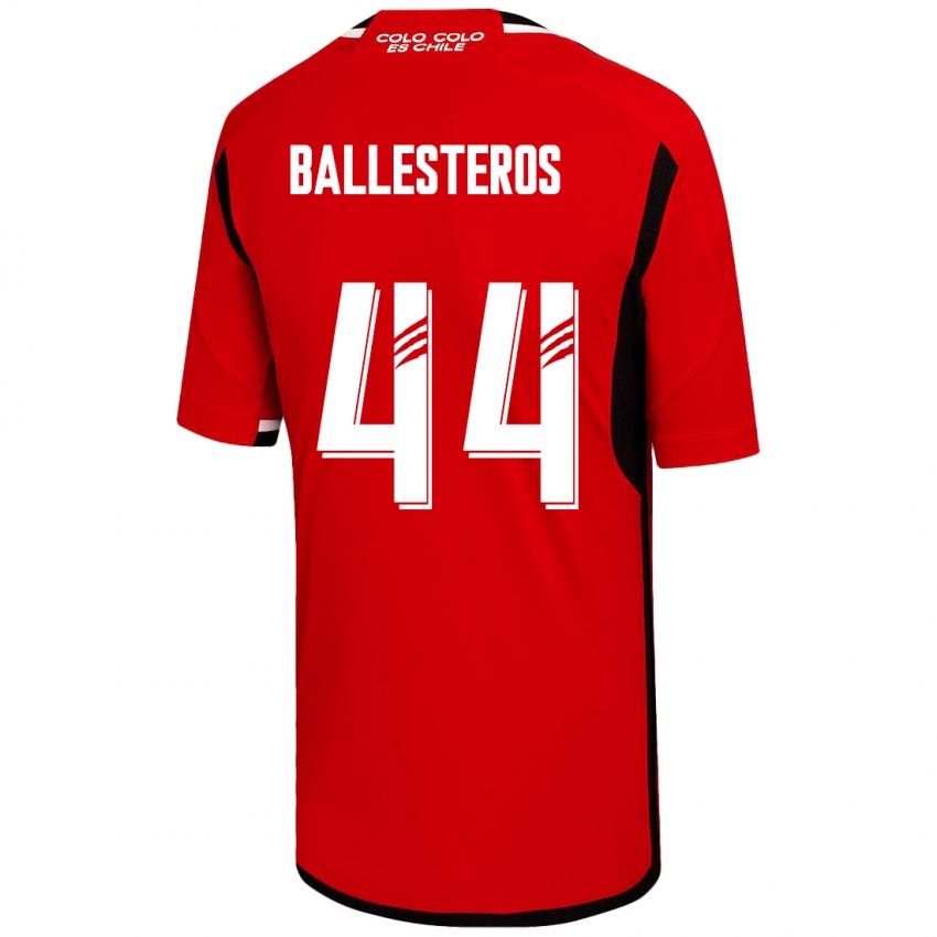 Kinder Martín Ballesteros #44 Rot Auswärtstrikot Trikot 2023/24 T-Shirt Österreich