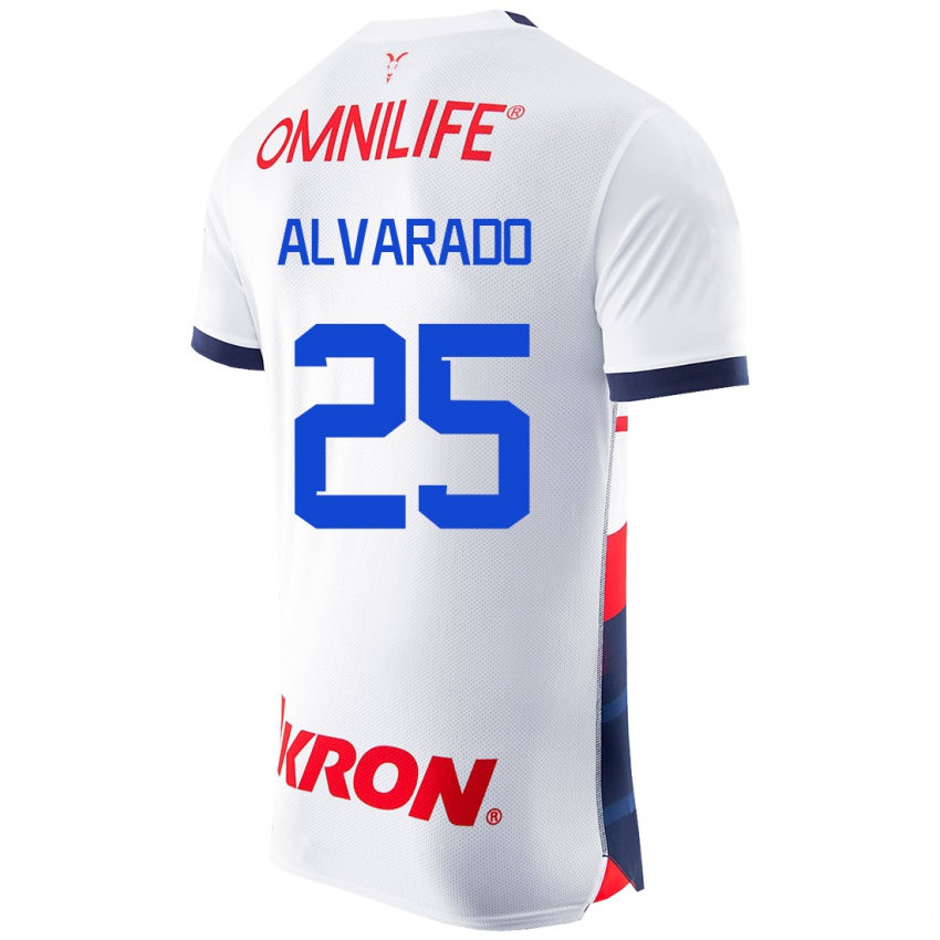 Kinder Roberto Alvarado #25 Weiß Auswärtstrikot Trikot 2023/24 T-Shirt Österreich